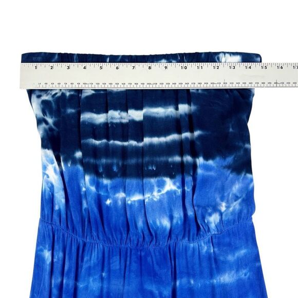 Young Fabulous and Broke Blue Tie Dye Strapless Dress Small - Picture 4 of 7